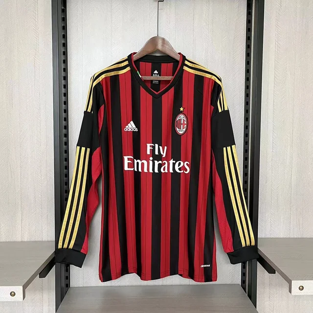 AC Milan Titular 2013-14 Retro Manga Larga
