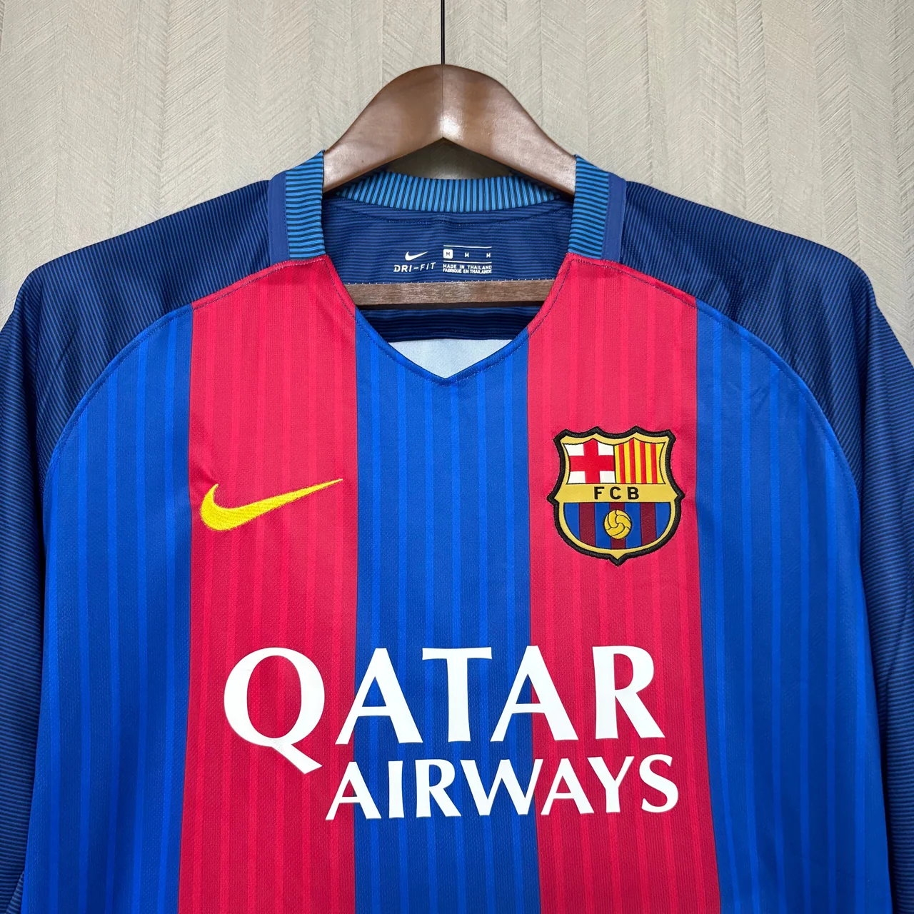 Barcelona Titular 2016-17 Retro Manga Larga, foto 3